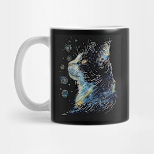 Cat Starry Night Explorations Unveiled Mug